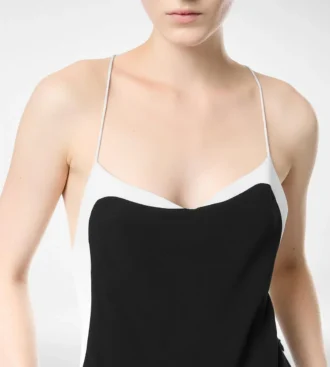 Mono camisola elástico de doble georgette