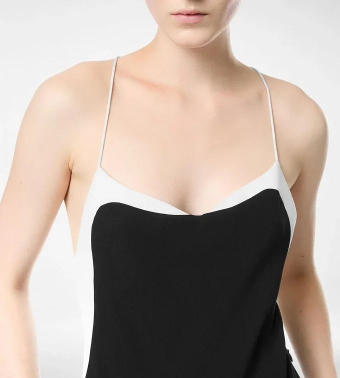 Mono camisola elástico de doble georgette