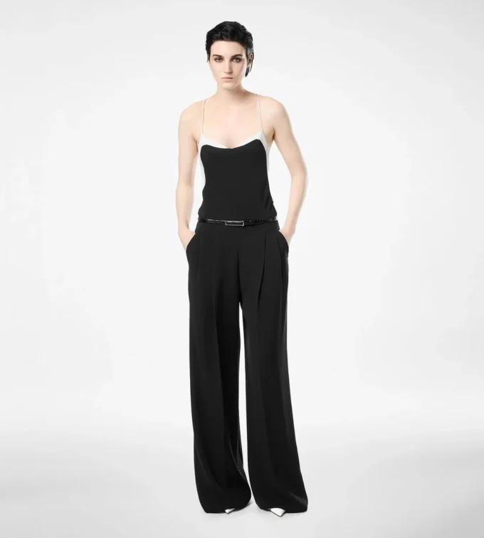 Mono camisola elástico de doble georgette