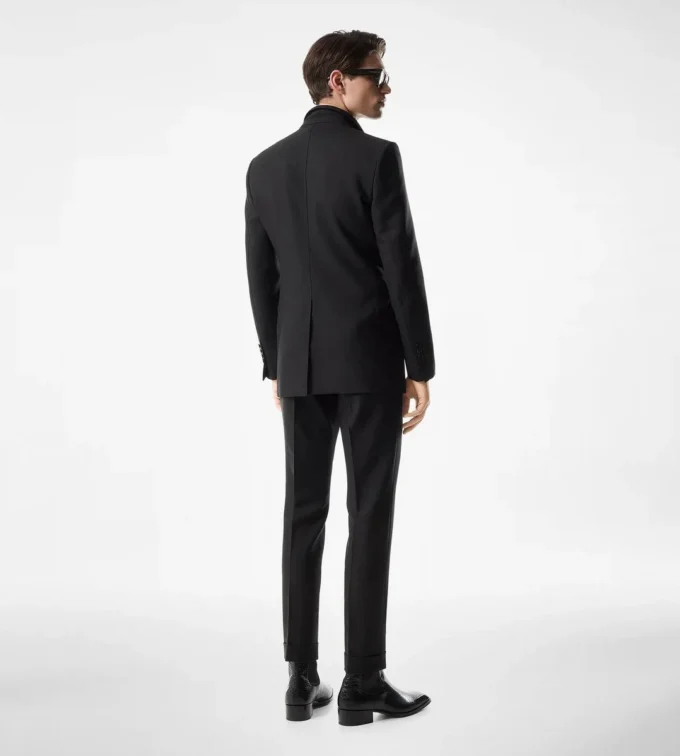 Chaqueta Atticus de mikado teñida en hilo Chaqueta Atticus de mikado teñida en hilo