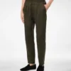 Pantalón de algodón y seda con rayas bengalíes y pliegues Pantalón de algodón y seda con rayas bengalíes y pliegues