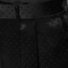 Pantalón de doble pliegue con estampado de lunares satinado jacquard