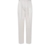 Pantalón de doble pliegue de satén peinado con textura Pantalón de doble pliegue de satén peinado con textura