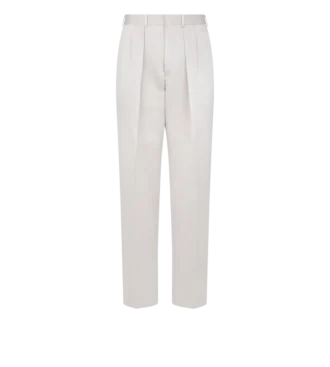 Pantalón de doble pliegue de satén peinado con textura
