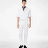 Pantalón de estar por casa plisado con rayas en espiga Pantalón de estar por casa plisado con rayas en espiga