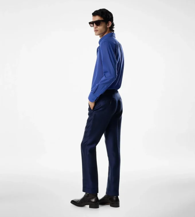 Pantalón Dyllan de sarga de seda y mohair Pantalón Dyllan de sarga de seda y mohair
