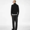 Pantalón ligero de sarga fluida de algodón y seda Pantalón ligero de sarga fluida de algodón y seda