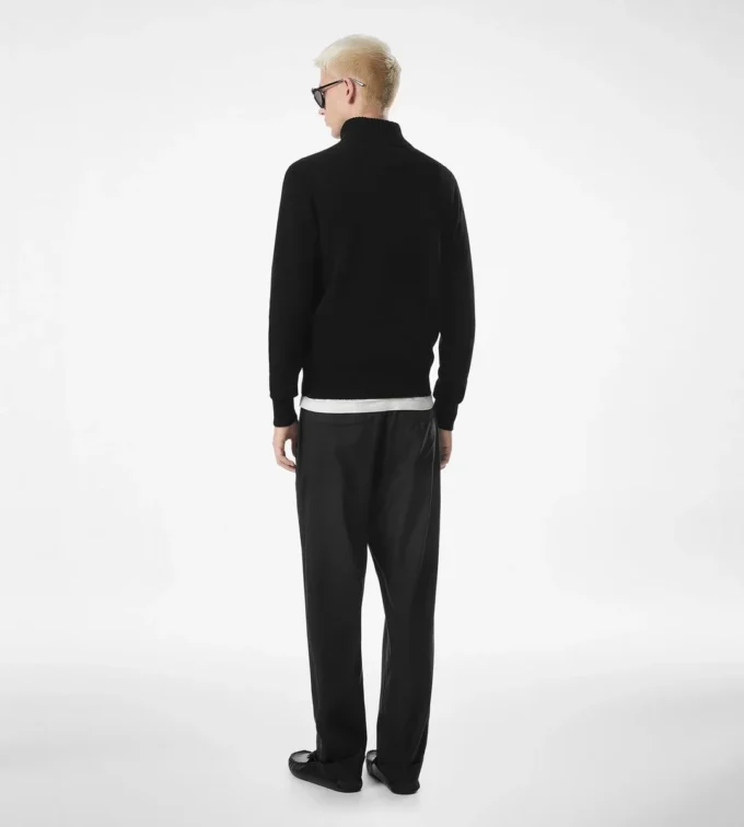 Pantalón ligero de sarga fluida de algodón y seda Pantalón ligero de sarga fluida de algodón y seda
