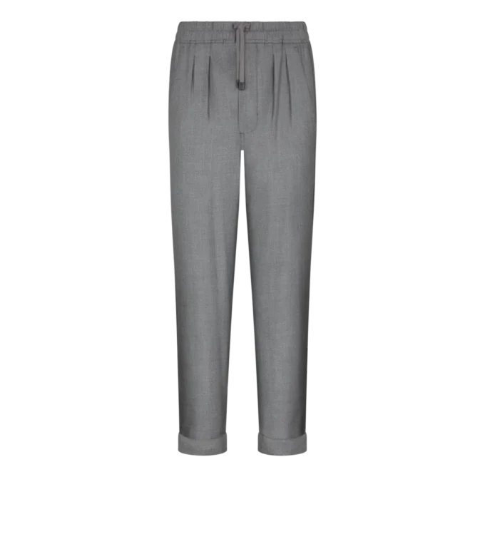 Pantalón ligero de seda teñida con hilo Pantalón ligero de seda teñida con hilo