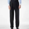 Pantalón sutil a rayas con doble pliegue Pantalón sutil a rayas con doble pliegue