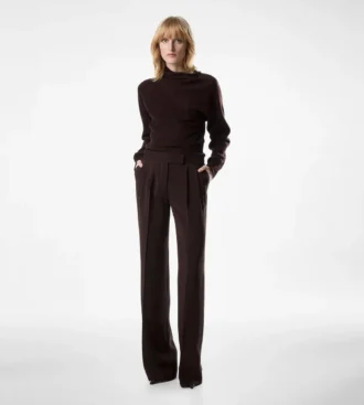 Pantalones anchos con doble pliegue