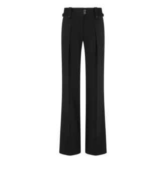 Pantalones anchos de seda plisados