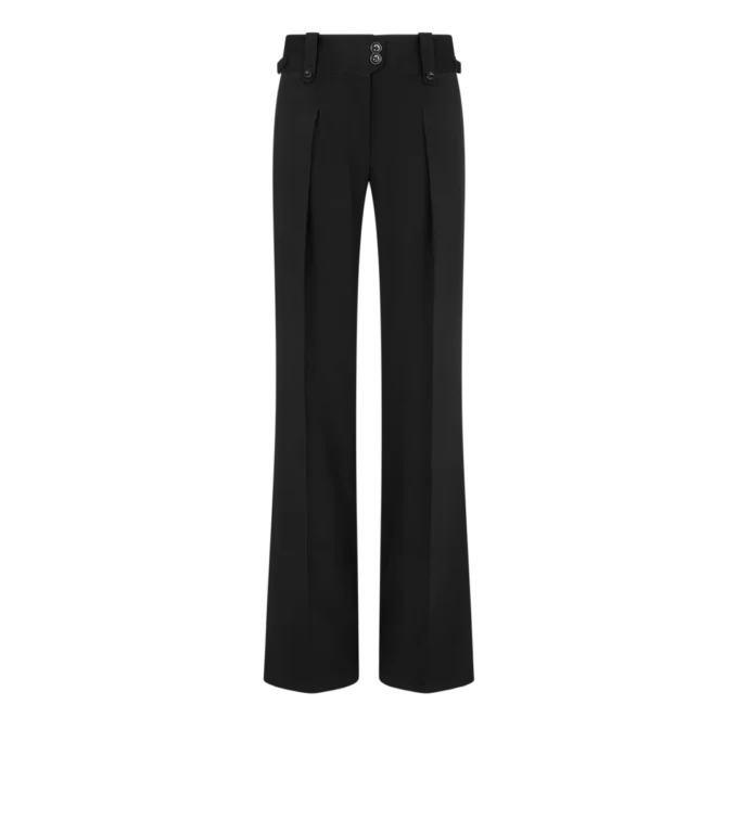 Pantalones anchos de seda plisados Pantalones anchos de seda plisados