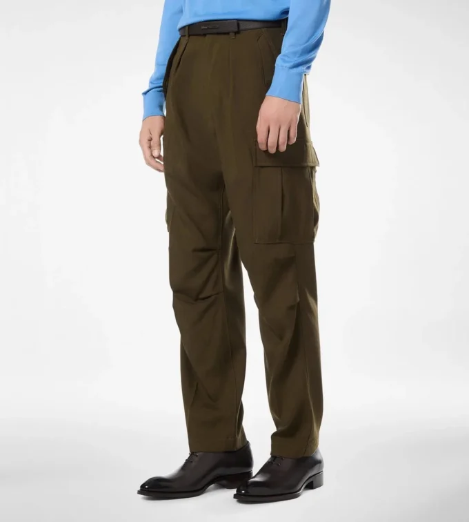 Pantalones cargo de lana, cachemira y seda Pantalones cargo de lana, cachemira y seda
