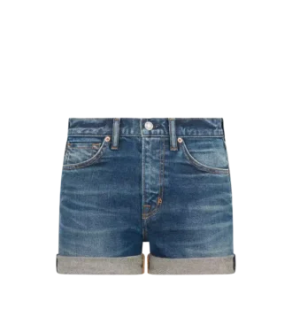 Pantalones cortos de mezclilla lavados a la piedra