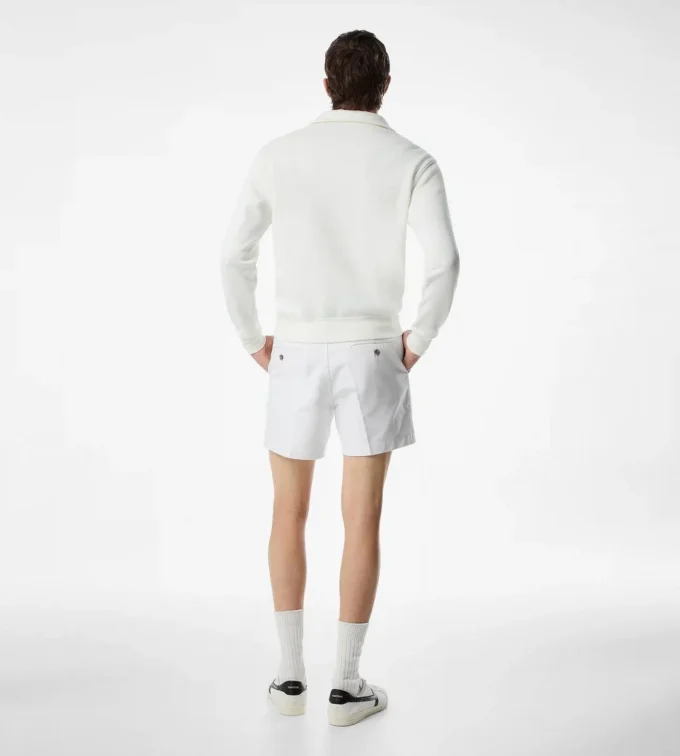 Pantalones cortos entallados de satén de algodón