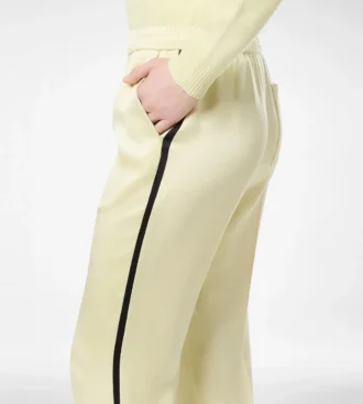 Pantalones de chándal de doble satén de seda