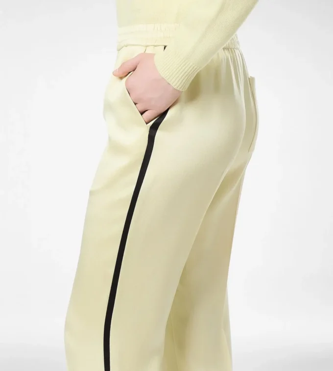 Pantalones de chándal de doble satén de seda Pantalones de chándal de doble satén de seda