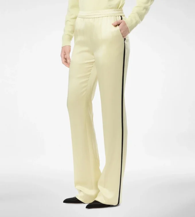 Pantalones de chándal de doble satén de seda Pantalones de chándal de doble satén de seda