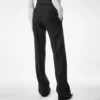Pantalones de esmoquin de cintura alta de mezcla de lana y seda Pantalones de esmoquin de cintura alta de mezcla de lana y seda