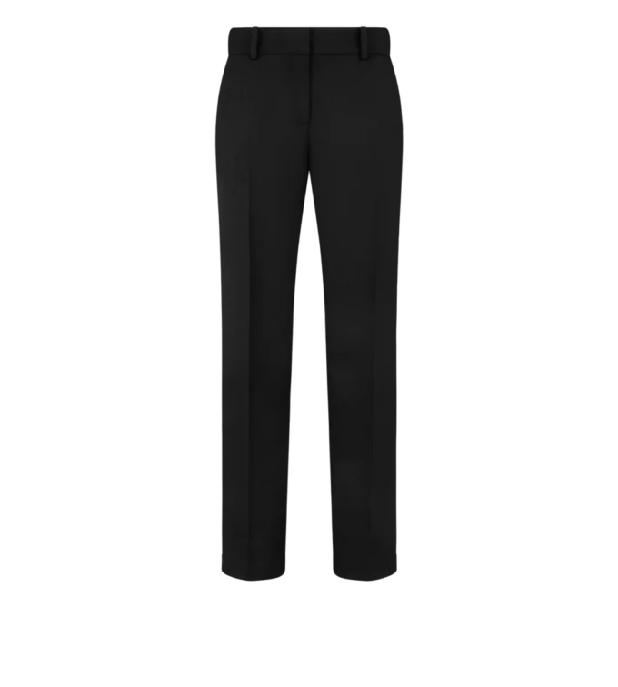 Pantalones de gabardina de lana con ribetes Pantalones de gabardina de lana con ribetes