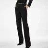 Pantalones de gabardina de lana con ribetes Pantalones de gabardina de lana con ribetes
