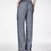 Pantalones de georgette de seda bordados con lentejuelas Pantalones de georgette de seda bordados con lentejuelas