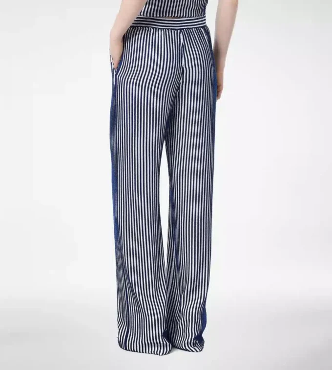 Pantalones de georgette de seda bordados con lentejuelas Pantalones de georgette de seda bordados con lentejuelas