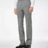 Pantalones de lana, seda y lino con tejido Sharkskin Pantalones de lana, seda y lino con tejido Sharkskin