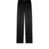 Pantalones de pijama de satén de seda elástico