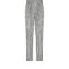 Pantalones de pijama de seda a rayas con ribetes Pantalones de pijama de seda a rayas con ribetes