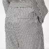 Pantalones de pijama de seda a rayas con ribetes Pantalones de pijama de seda a rayas con ribetes