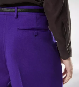 Pantalones de sarga doble divisible de cachemira
