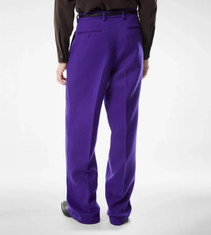 Pantalones de sarga doble divisible de cachemira Pantalones de sarga doble divisible de cachemira