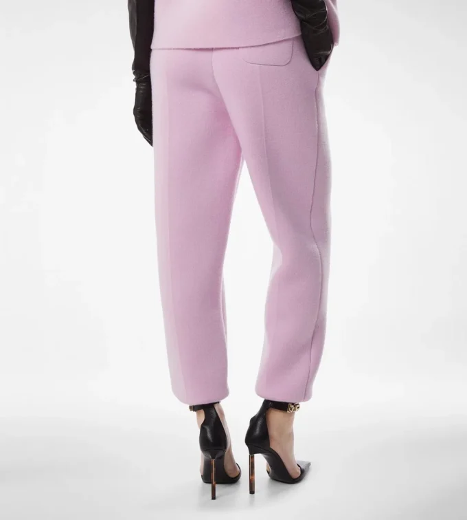 Pantalones deportivos esculturales de mezcla de cachemira ultrafina Pantalones deportivos esculturales de mezcla de cachemira ultrafina