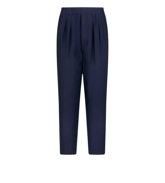 Pantalones ligeros de lyocell con pliegues para estar por casa Pantalones ligeros de lyocell con pliegues para estar por casa