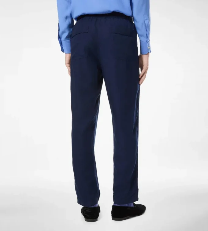 Pantalones ligeros de lyocell con pliegues para estar por casa Pantalones ligeros de lyocell con pliegues para estar por casa