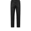 Pantalones moteros de piel granulada Pantalones moteros de piel granulada