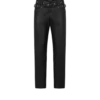 Pantalones moteros de piel granulada Pantalones moteros de piel granulada
