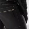Pantalones moteros de piel granulada Pantalones moteros de piel granulada