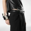 Pantalones plisados de lana Pantalones plisados de lana