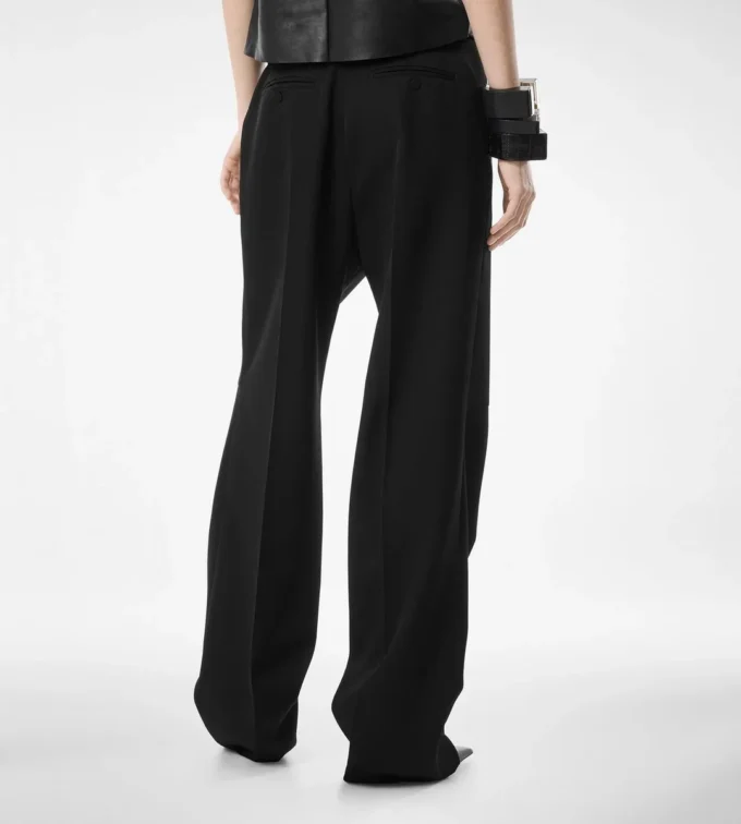 Pantalones plisados de lana Pantalones plisados de lana