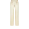 Pantalones plisados de sarga de seda y lana Pantalones plisados de sarga de seda y lana