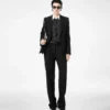 Pantalones rectos con pliegues relajados Sharp Grain De Poudre Pantalones rectos con pliegues relajados Sharp Grain De Poudre
