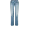 Pantalones rectos de denim lavado a la piedra