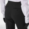 Pantalones rectos de esmoquin entallados de mezcla de lana y seda Pantalones rectos de esmoquin entallados de mezcla de lana y seda