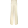 Pantalones rectos de sarga de seda y lana Pantalones rectos de sarga de seda y lana