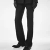 Pantalones rectos entallados con diseño en espiga Pantalones rectos entallados con diseño en espiga