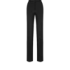 Pantalones rectos entallados de crepé de mezcla de lana con lentejuelas Pantalones rectos entallados de crepé de mezcla de lana con lentejuelas