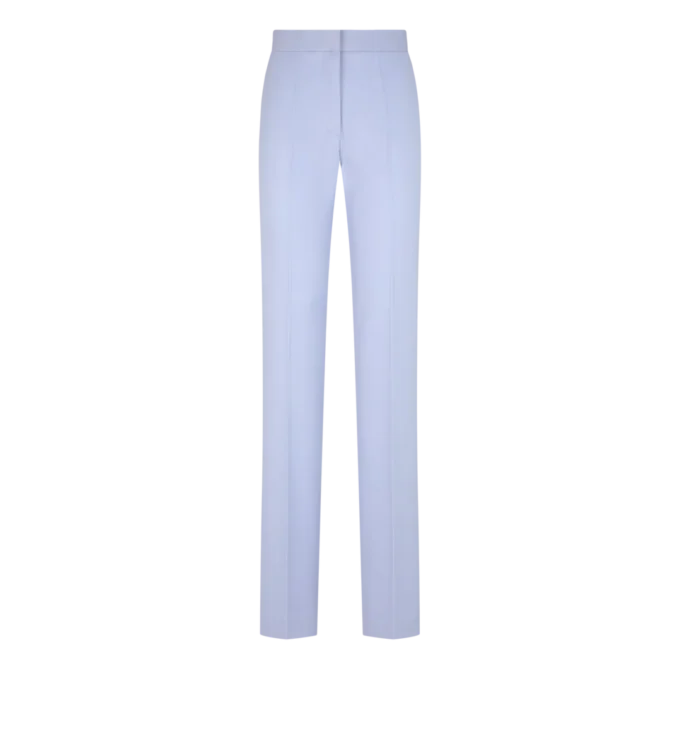 Pantalones rectos entallados de lana ligera de doble cara Pantalones rectos entallados de lana ligera de doble cara